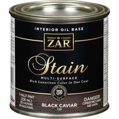 Zar 1/2 Pt. Blk Caviar Oil-Based Multi-Surface Interior Stain