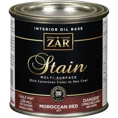 Zar 1/2 Pt. Moroccan Red Oil-Based Multi-Surface Interior Stain