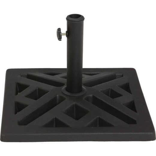 Outdoor Expressions 17 In. Square Black Polyresin Umbrella Base